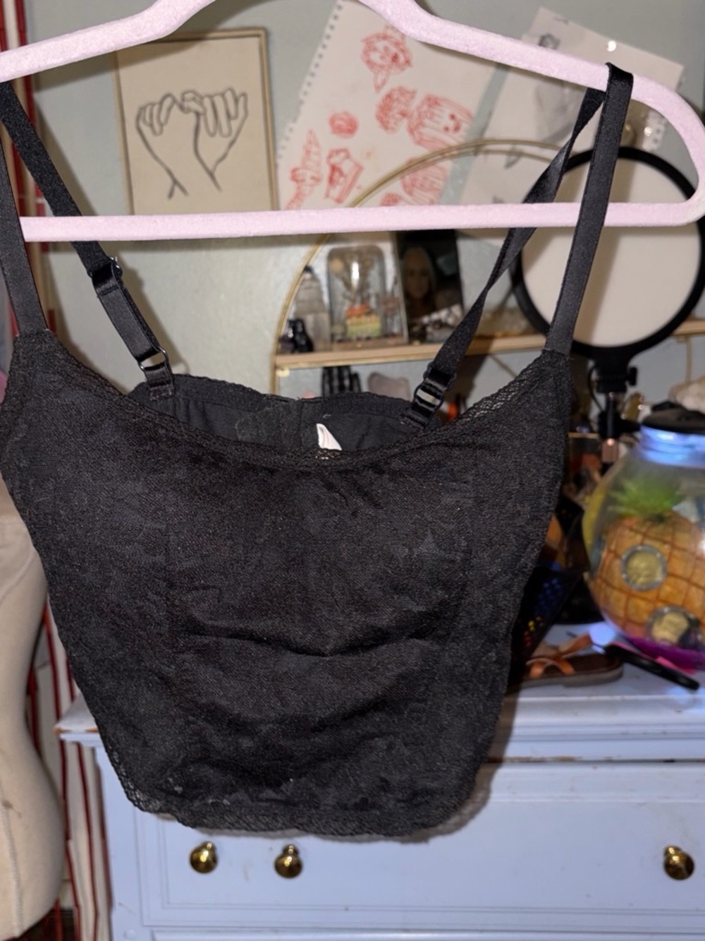 Victoria's Secret Black Lace Bralette Top